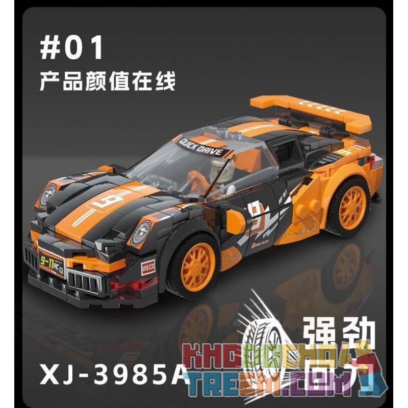 XIANGJUN XJ-3985A 3985A XJ3985A non  SIÊU XE ĐUA PORSCHE 911 bộ đồ chơi xếp lắp ráp ghép mô hình Speed Champions Racing Cars Đua Xe Công Thức 339 khối