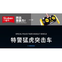 SLUBAN M38-B1156 B1156 1156 M38B1156 38-B1156 non  XE TẤN CÔNG TIGER SWAT bộ đồ chơi xếp lắp ráp ghép mô hình  SPECIAL POLICE TIGER ASSAULT VEHICLE Kỹ Thuật Công Nghệ Cao Mô Hình Phương Tiện 412 khối