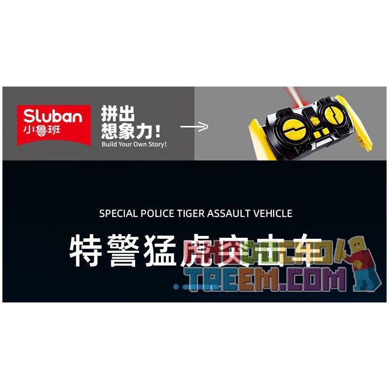 SLUBAN M38-B1156 B1156 1156 M38B1156 38-B1156 non  XE TẤN CÔNG TIGER SWAT bộ đồ chơi xếp lắp ráp ghép mô hình  SPECIAL POLICE TIGER ASSAULT VEHICLE Kỹ Thuật Công Nghệ Cao Mô Hình Phương Tiện 412 khối