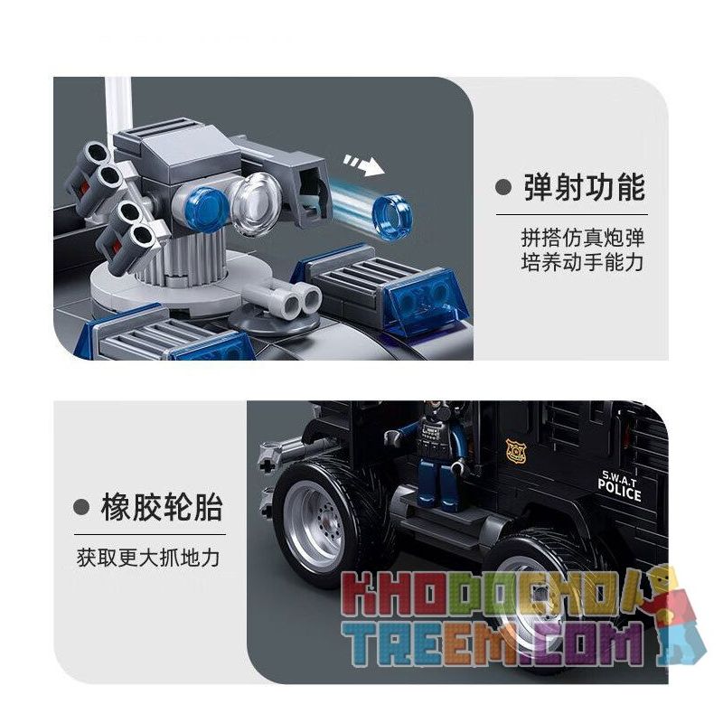 SLUBAN M38-B1156 B1156 1156 M38B1156 38-B1156 non  XE TẤN CÔNG TIGER SWAT bộ đồ chơi xếp lắp ráp ghép mô hình  SPECIAL POLICE TIGER ASSAULT VEHICLE Kỹ Thuật Công Nghệ Cao Mô Hình Phương Tiện 412 khối