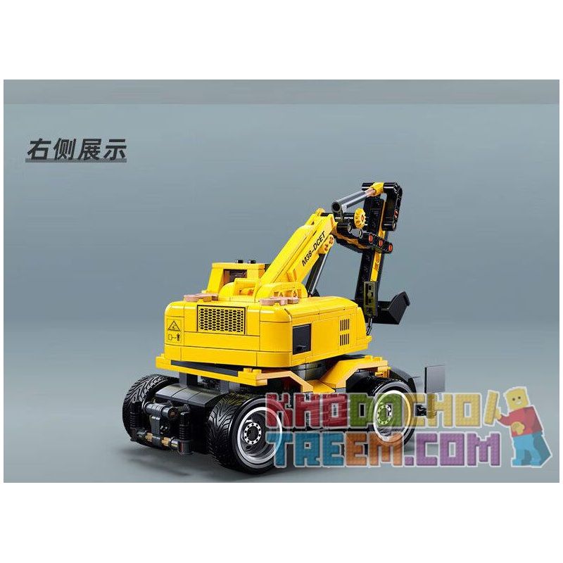 SLUBAN M38-B1155 B1155 1155 M38B1155 38-B1155 non  MÁY XÚC BÁNH LỐP E7 bộ đồ chơi xếp lắp ráp ghép mô hình  E7 WHEEL EXCAVATOR Kỹ Thuật Công Nghệ Cao Mô Hình Phương Tiện 353 khối