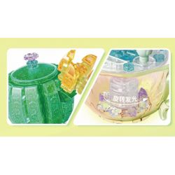 GEKKOSHA 804406 non  PHA LÊ MỌNG NƯỚC NGỌC HOA ĐỎ TƯƠI bộ đồ chơi xếp lắp ráp ghép mô hình 165 khối