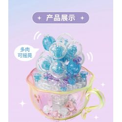 GEKKOSHA 804401 non  CRYSTAL MỌNG NƯỚC GẠO NẾP VIÊN bộ đồ chơi xếp lắp ráp ghép mô hình 129 khối