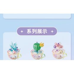 GEKKOSHA 804401 non  CRYSTAL MỌNG NƯỚC GẠO NẾP VIÊN bộ đồ chơi xếp lắp ráp ghép mô hình 129 khối