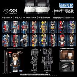 WANGAO 188016 non  GẤU CƠ KUSANAGI 400% bộ đồ chơi xếp lắp ráp ghép mô hình