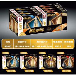 LE YI 83010 non  ĐƯỜNG CHÂN TRỜI ĐÔ THỊ 4 PHONG CÁCH bộ đồ chơi xếp lắp ráp ghép mô hình Architecture Công Trình Kiến Trúc 512 khối