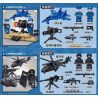 LE YI 83012 non  MÔ HÌNH QUÂN SỰ CHIẾN TRANH 4 bộ đồ chơi xếp lắp ráp ghép mô hình Military Army MILITARY WAR Quân Sự Bộ Đội