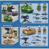 LE YI 83012 non  MÔ HÌNH QUÂN SỰ CHIẾN TRANH 4 bộ đồ chơi xếp lắp ráp ghép mô hình Military Army MILITARY WAR Quân Sự Bộ Đội