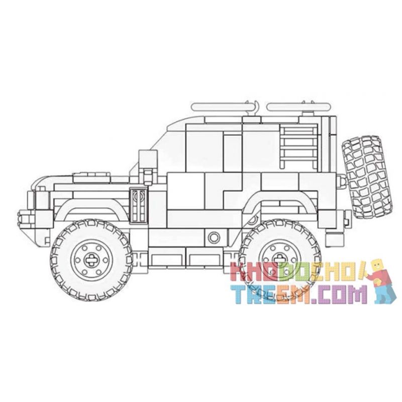 SLUBAN M38-B1015 B1015 1015 M38B1015 38-B1015 non  ÔNG VUA SẢN XUẤT PHẨM XE ĐỊA HÌNH ORV LAND ROVER bộ đồ chơi xếp lắp ráp ghép mô hình Racers Đua Tốc Độ 317 khối