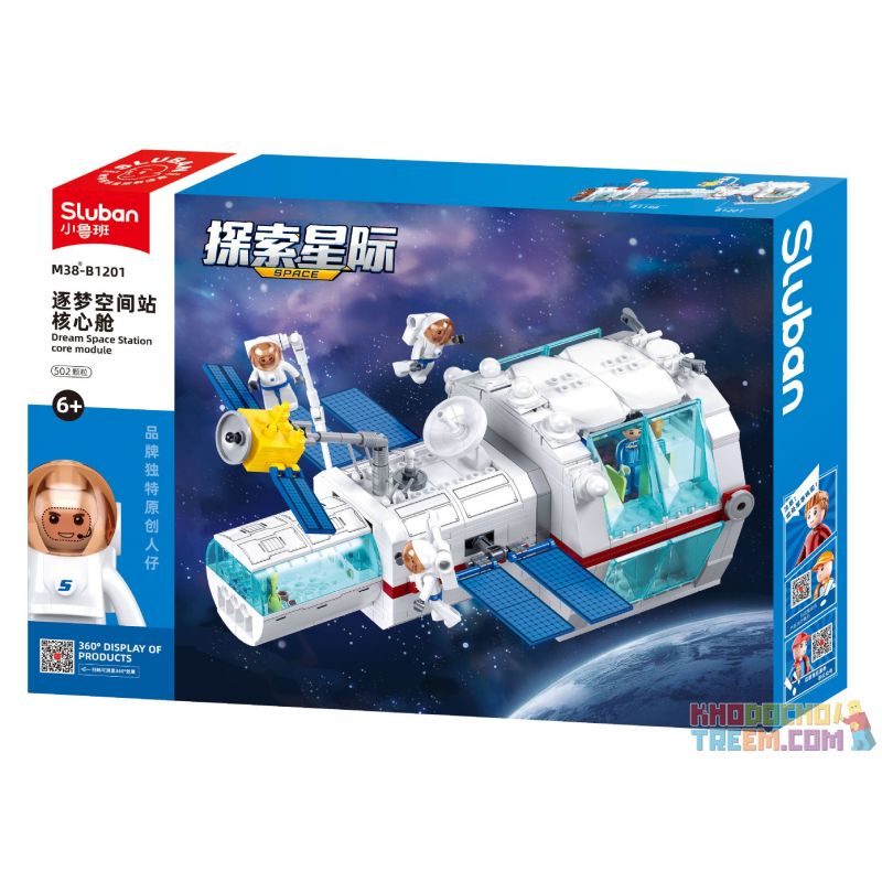 SLUBAN M38-B1201 B1201 1201 M38B1201 38-B1201 non Lego KHÁM PHÁ GIỮA CÁC VÌ SAO MÔ-ĐUN CỐT LÕI CỦA TRẠM VŨ TRỤ THEO ĐUỔI GIẤC MƠ bộ đồ chơi xếp lắp ráp ghép mô hình City DREAM SPACE STATION CORE MODULE Thành Phố 502 khối