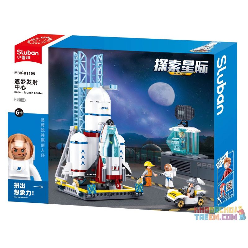 SLUBAN M38-B1199 B1199 1199 M38B1199 38-B1199 non Lego KHÁM PHÁ CÁC VÌ SAO TRUNG TÂM KHỞI ĐỘNG GIẤC MƠ bộ đồ chơi xếp lắp ráp ghép mô hình City DREAM LAUNCH CENTER Thành Phố 424 khối