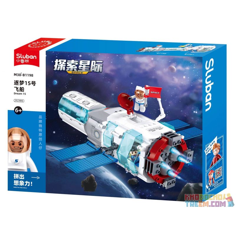 SLUBAN M38-B1198 B1198 1198 M38B1198 38-B1198 non Lego KHÁM PHÁ CÁC VÌ SAO DREAM CHASER 15 TÀU VŨ TRỤ bộ đồ chơi xếp lắp ráp ghép mô hình City DREAM 15 Thành Phố 286 khối