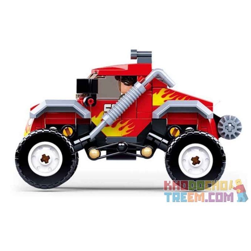 SLUBAN M38-B1105 B1105 1105 M38B1105 38-B1105 non  XE BÁN TẢI LOẠI GIẢM XÓC ĐỊA HÌNH bộ đồ chơi xếp lắp ráp ghép mô hình City Thành Phố 150 khối