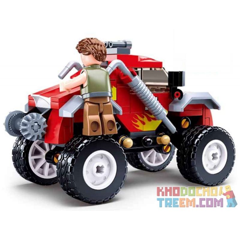 SLUBAN M38-B1105 B1105 1105 M38B1105 38-B1105 non  XE BÁN TẢI LOẠI GIẢM XÓC ĐỊA HÌNH bộ đồ chơi xếp lắp ráp ghép mô hình City Thành Phố 150 khối