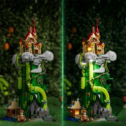 FUNWHOLE F9002 9002 non  TÒA NHÀ LÂU ĐÀI JACK VÀ CÂY ĐẬU THẦN bộ đồ chơi xếp lắp ráp ghép mô hình 1248 khối