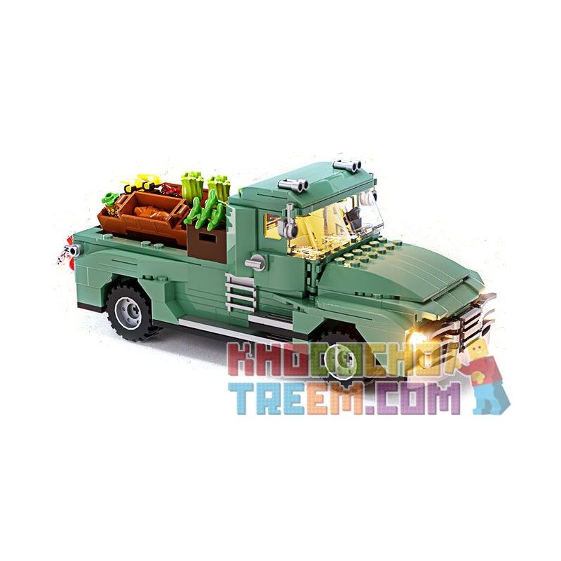 FUNWHOLE F9016 9016 non Lego XE TẢI NÔNG TRẠI bộ đồ chơi xếp lắp ráp ghép mô hình Creator THE FARM TRUCK Sáng Tạo 499 khối