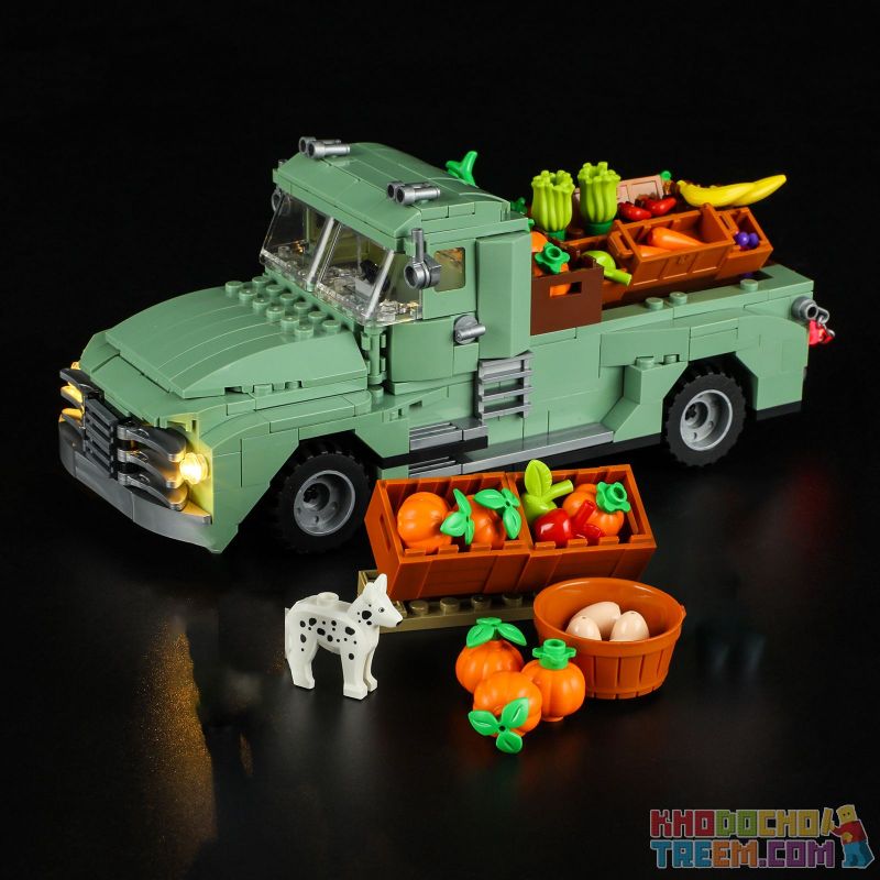 FUNWHOLE F9016 9016 non  XE TẢI NÔNG TRẠI bộ đồ chơi xếp lắp ráp ghép mô hình Creator THE FARM TRUCK Sáng Tạo 499 khối