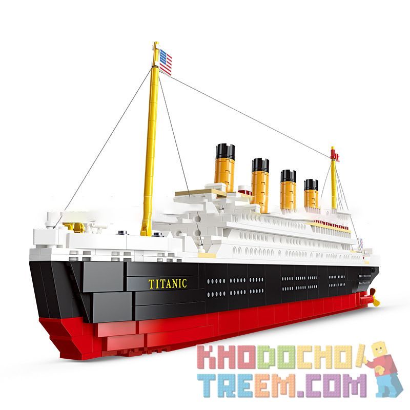 JIESTAR 92026 non  TÀU DU LỊCH TITANIC bộ đồ chơi xếp lắp ráp ghép mô hình Creator Sáng Tạo 1059 khối
