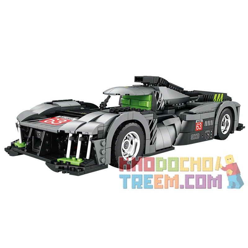 REOBRIX 11031 non Lego PEUGEOT 9X8 24 GIỜ CỦA SIÊU XE HYBRID LE MANS tỷ lệ 1:12 bộ đồ chơi xếp lắp ráp ghép mô hình Creator Sáng Tạo 1338 khối