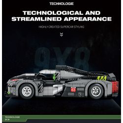 REOBRIX 11031 non  PEUGEOT 9X8 24 GIỜ CỦA SIÊU XE HYBRID LE MANS tỷ lệ 1:12 bộ đồ chơi xếp lắp ráp ghép mô hình Creator Sáng Tạo 1338 khối