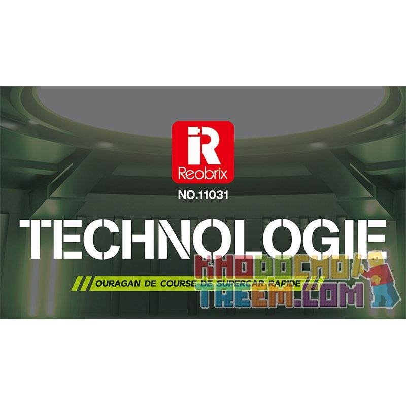 REOBRIX 11031 non  PEUGEOT 9X8 24 GIỜ CỦA SIÊU XE HYBRID LE MANS tỷ lệ 1:12 bộ đồ chơi xếp lắp ráp ghép mô hình Creator Sáng Tạo 1338 khối