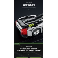 REOBRIX 11031 non  PEUGEOT 9X8 24 GIỜ CỦA SIÊU XE HYBRID LE MANS tỷ lệ 1:12 bộ đồ chơi xếp lắp ráp ghép mô hình Creator Sáng Tạo 1338 khối