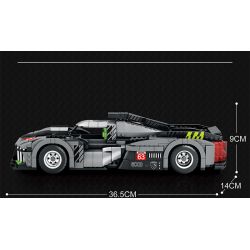 REOBRIX 11031 non  PEUGEOT 9X8 24 GIỜ CỦA SIÊU XE HYBRID LE MANS tỷ lệ 1:12 bộ đồ chơi xếp lắp ráp ghép mô hình Creator Sáng Tạo 1338 khối