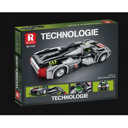 REOBRIX 11031 non  PEUGEOT 9X8 24 GIỜ CỦA SIÊU XE HYBRID LE MANS tỷ lệ 1:12 bộ đồ chơi xếp lắp ráp ghép mô hình Creator Sáng Tạo 1338 khối