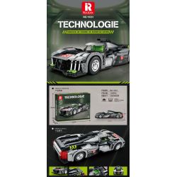 REOBRIX 11031 non  PEUGEOT 9X8 24 GIỜ CỦA SIÊU XE HYBRID LE MANS tỷ lệ 1:12 bộ đồ chơi xếp lắp ráp ghép mô hình Creator Sáng Tạo 1338 khối