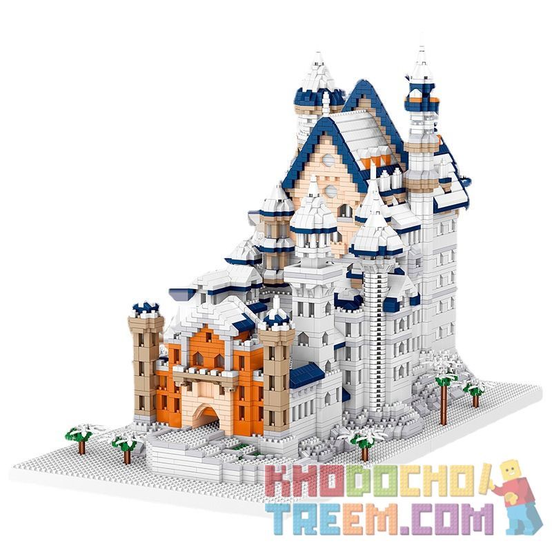 ZHEGAO LZ8253 8253 non Lego LÂU ĐÀI NEUSCHWANSTEIN bộ đồ chơi xếp lắp ráp ghép mô hình Creator NEW SWAN STONE CASTLE Sáng Tạo 5986 khối