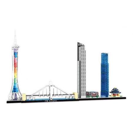 WOMA C0335 0335 non  ĐƯỜNG CHÂN TRỜI THÀNH PHỐ QUẢNG CHÂU bộ đồ chơi xếp lắp ráp ghép mô hình Architecture CITY SKY VIEW Công Trình Kiến Trúc 1134 khối