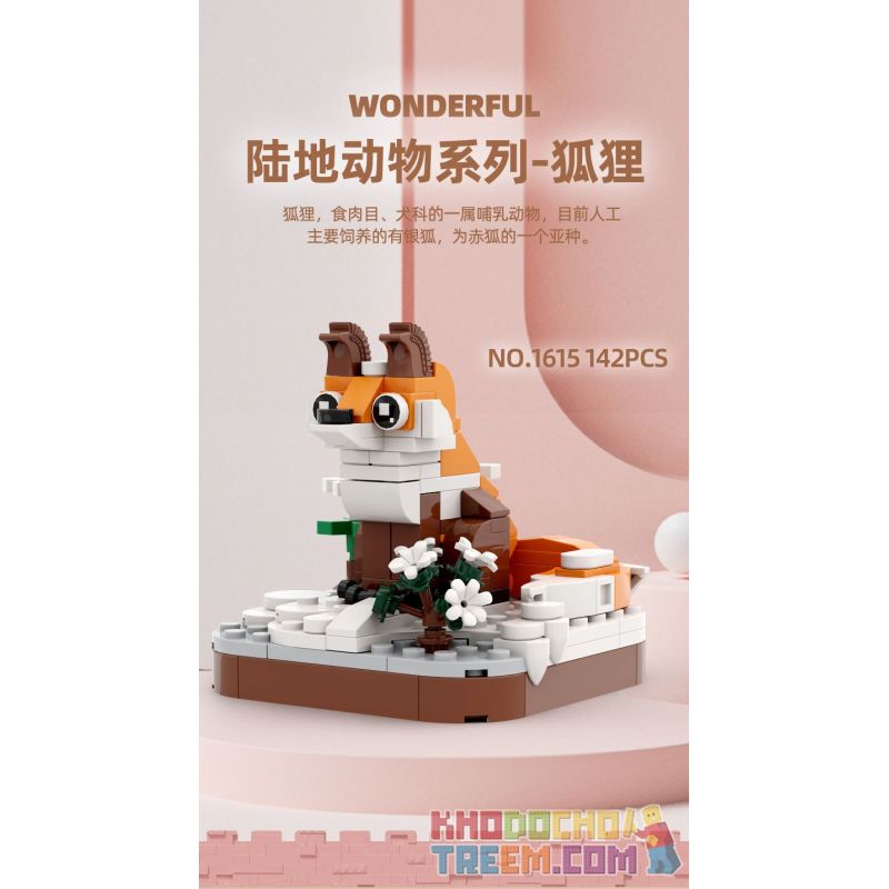 WANGE LIGAO DR.LUCK 1615 non  QUÁI THÚ TUYỆT VỜI CÁO bộ đồ chơi xếp lắp ráp ghép mô hình Creator Sáng Tạo 142 khối