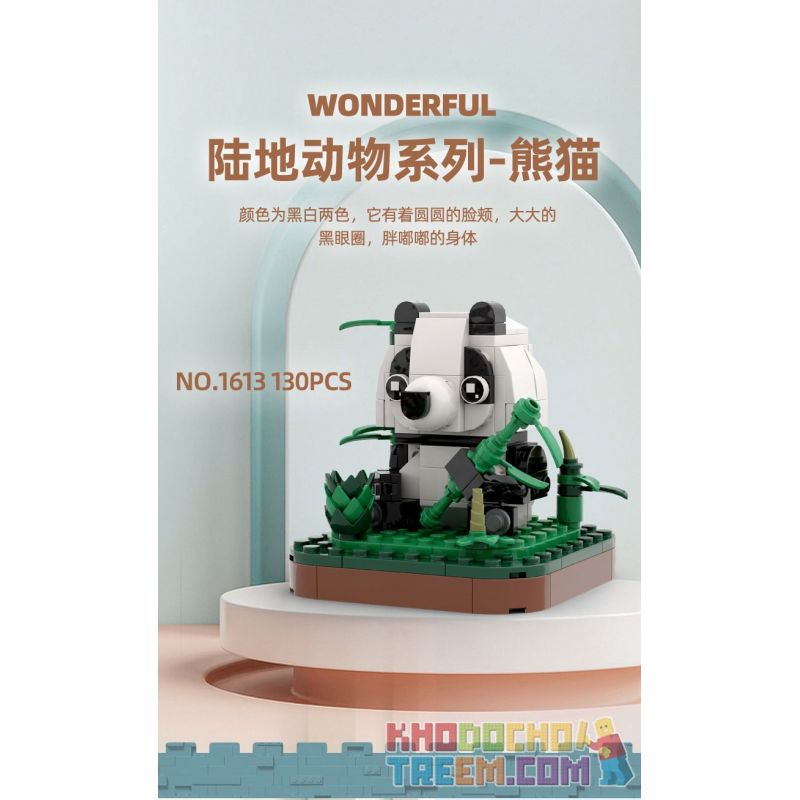 WANGE LIGAO DR.LUCK 1613 non  QUÁI THÚ TUYỆT VỜI GẤU TRÚC bộ đồ chơi xếp lắp ráp ghép mô hình Creator Sáng Tạo 130 khối