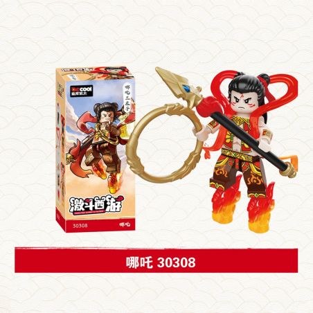 DECOOL BRICKCOOL 30308 non  HÀNH TRÌNH VỀ PHƯƠNG TÂY NEZHA bộ đồ chơi xếp lắp ráp ghép mô hình FIERCE FIGHT JOURNEY TO THE WEST