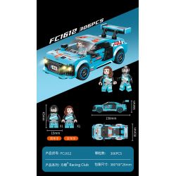 FORANGE FC1612 1612 non  SIÊU XE CỰC NHANH KÉO ÂM THANH VÀ ÁNH SÁNG bộ đồ chơi xếp lắp ráp ghép mô hình Speed Champions Racing Cars RACING CLUB Đua Xe Công Thức 306 khối