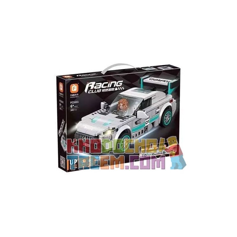 FORANGE FC1611 1611 non  SIÊU XE CỰC NHANH KÉO ÂM THANH VÀ ÁNH SÁNG bộ đồ chơi xếp lắp ráp ghép mô hình Speed Champions Racing Cars RACING CLUB Đua Xe Công Thức 308 khối