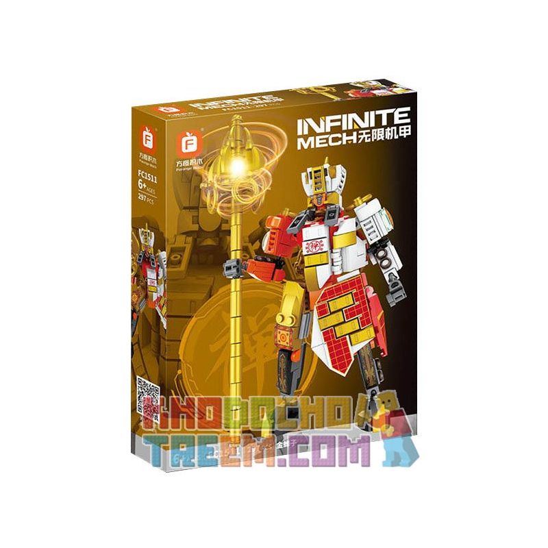 FORANGE FC1511 1511 non Lego INFINITE MECHA ĐƯỜNG TĂNG HÀNH TRÌNH VỀ MIỀN TÂY bộ đồ chơi xếp lắp ráp ghép mô hình 297 khối