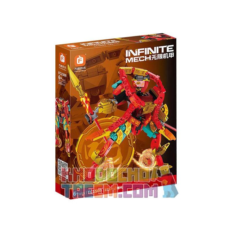 FORANGE FC1509 1509 non Lego INFINITE MECHA NEZHA HÀNH TRÌNH ĐẾN PHƯƠNG TÂY bộ đồ chơi xếp lắp ráp ghép mô hình 232 khối