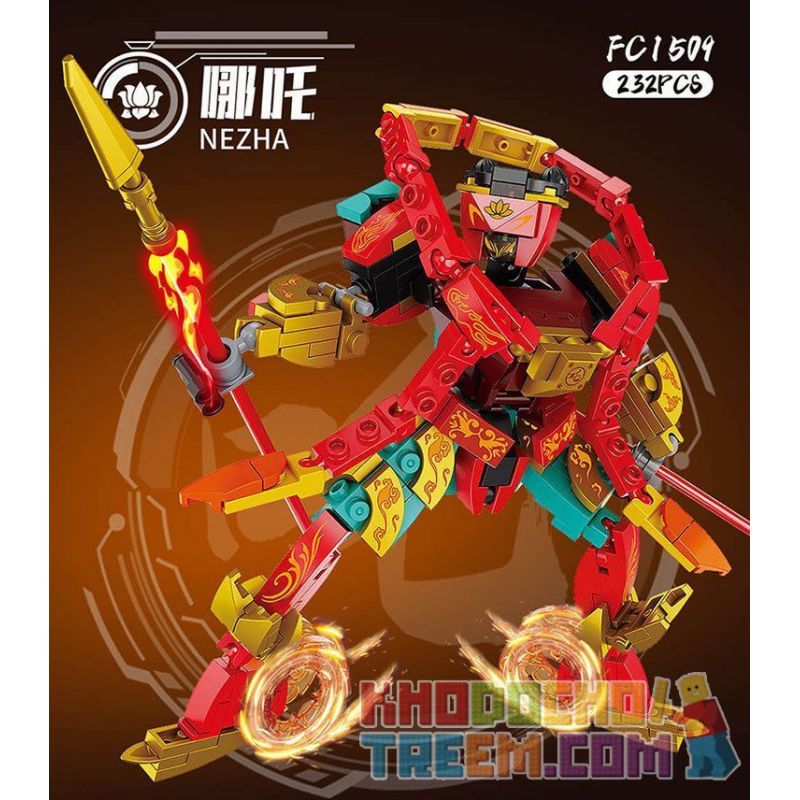 FORANGE FC1509 1509 non  INFINITE MECHA NEZHA HÀNH TRÌNH ĐẾN PHƯƠNG TÂY bộ đồ chơi xếp lắp ráp ghép mô hình 232 khối
