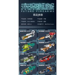 Kazi KY88030 88030 non  8 LOẠI SÚNG CẦM TAY TRONG TƯƠNG LAI PHÁO HẠT RUNG MÁY TẠO MÀU ĐỎ TIỂU LIÊN NĂNG LƯỢNG NHẸ LỰU CAO NỔ MÌN N2 TRƯỜNG CHÙM TỬ KÉP LASER XOẮN ỐC bộ đồ chơi xếp lắp ráp ghép mô hình FUTURE FIREARMS 837 khối