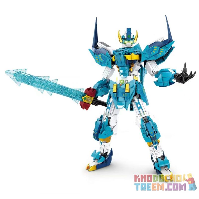 Kazi KY8085 8085 non Lego MECHA CRAZY BLADE RỒNG XANH bộ đồ chơi xếp lắp ráp ghép mô hình E.F.S.F ZAFT ZGMF-X10A FREEOM 802 khối