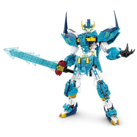 Kazi KY8085 8085 non  MECHA CRAZY BLADE RỒNG XANH bộ đồ chơi xếp lắp ráp ghép mô hình E.F.S.F ZAFT ZGMF-X10A FREEOM 802 khối
