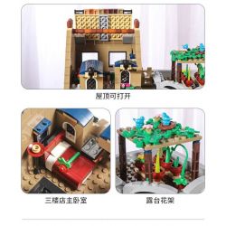 BITING CAT Q2023 2023 non  NGƯỜI BÁN HOA bộ đồ chơi xếp lắp ráp ghép mô hình Creator FLOWER SHOP Sáng Tạo 2505 khối