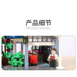 BITING CAT Q2023 2023 non  NGƯỜI BÁN HOA bộ đồ chơi xếp lắp ráp ghép mô hình Creator FLOWER SHOP Sáng Tạo 2505 khối