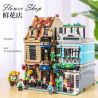 BITING CAT Q2023 2023 non  NGƯỜI BÁN HOA bộ đồ chơi xếp lắp ráp ghép mô hình Creator FLOWER SHOP Sáng Tạo 2505 khối