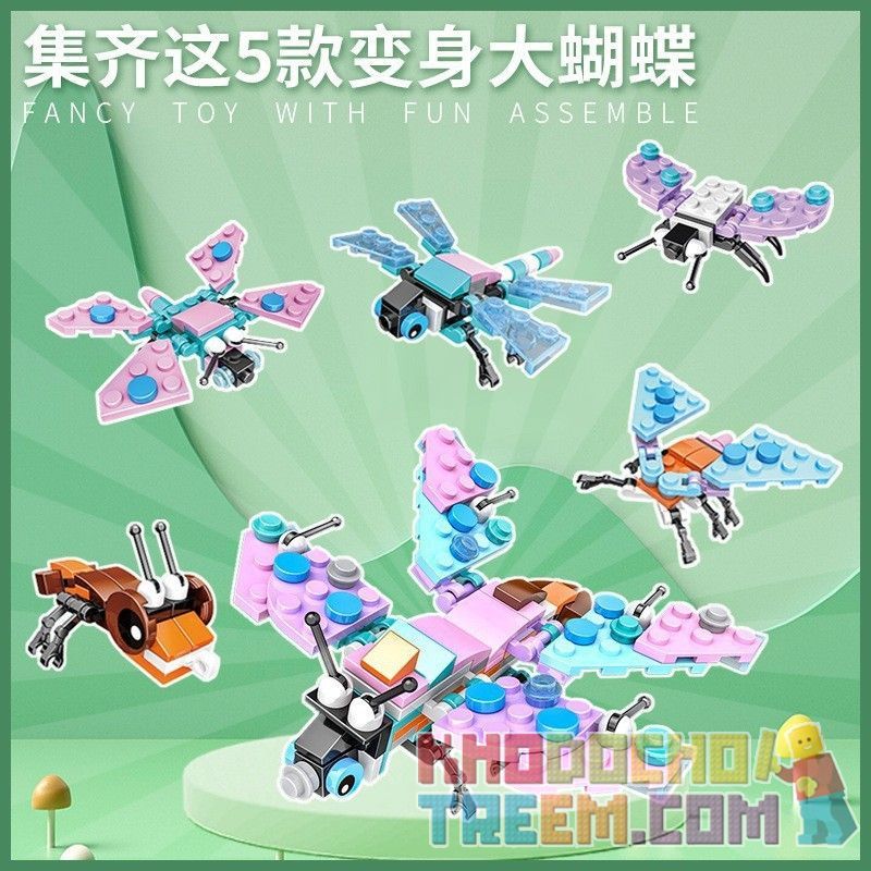 CAYI KY020 KY021 KY022 KY023 KY024 KY025 KY026 KY027 KY028 KY029 non  CÔN TRÙNG DỄ THƯƠNG 10 SỰ KẾT HỢP CỦA BƯỚM LỚN VÀ KỲ LÂN bộ đồ chơi xếp lắp ráp ghép mô hình Creator Sáng Tạo 311 khối