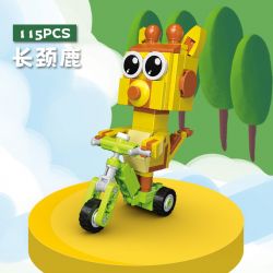 CAYI 2011 non  PHIM HOẠT HÌNH TRƯỢT ĐỘNG VẬT 4 LOẠI HỔ SƯ TỬ THỎ HƯƠU CAO CỔ bộ đồ chơi xếp lắp ráp ghép mô hình 468 khối