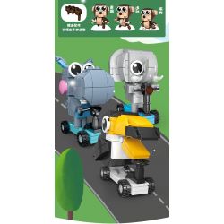 CAYI 2010 non  PHIM HOẠT HÌNH CON VẬT TRƯỜN 4 LOẠI MYNA VOI HÀ MÃ KHỈ bộ đồ chơi xếp lắp ráp ghép mô hình 443 khối