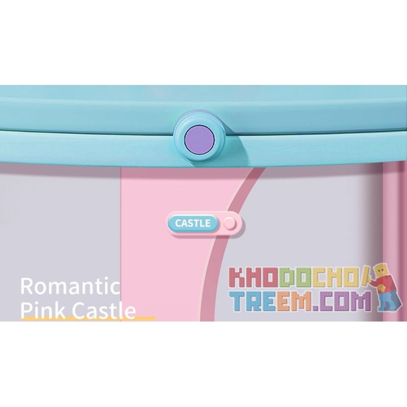 MOYU BLOCK MY92102 92102 non  VIÊN NANG LÂU ĐÀI MÀU HỒNG bộ đồ chơi xếp lắp ráp ghép mô hình Girl PINK CASTLE Con Gái 1169 khối