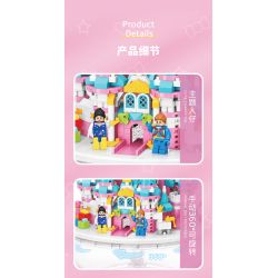 MOYU BLOCK MY92102 92102 non  VIÊN NANG LÂU ĐÀI MÀU HỒNG bộ đồ chơi xếp lắp ráp ghép mô hình Girl PINK CASTLE Con Gái 1169 khối